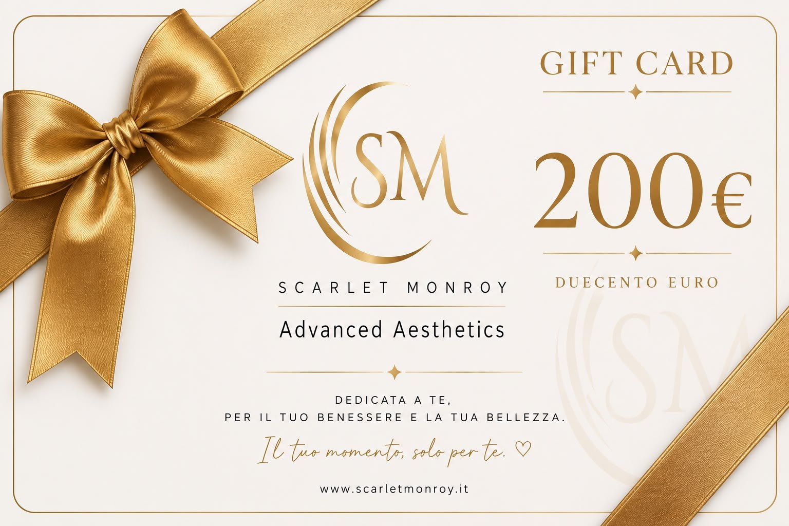 Gift card Scarlet Monroy da 200 euro, regalo benessere Sesto Fiorentino